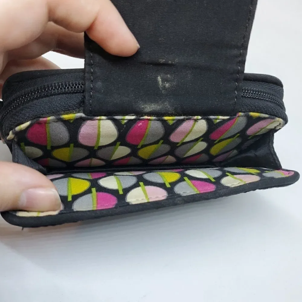 Vera Bradley Black Wristlet 5.5